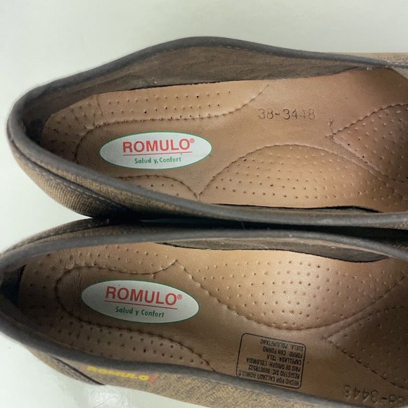 Romulo Slip on Comfort Brown Mules Moccasins Shoes #38-3448 Women's Size 38 / 8 - Picture 8 of 9